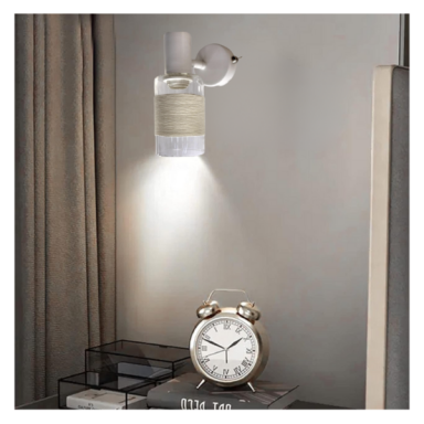 Apliqué blanco simple porta e14 led modelo zaurak Iluminación