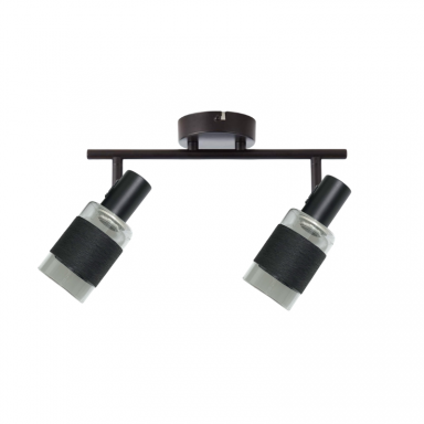 Apliqué negro doble porta e14 negro led modelo zaurak Iluminación