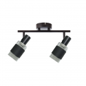 Apliqué negro doble porta e14 negro led modelo zaurak Iluminación