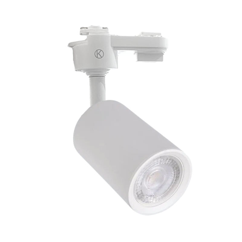 Foco porta gu10 blanco a riel monofasico modelo Aquila Konnergie Iluminación