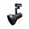 Foco monofásico negro porta ampolleta e27 modelo haedi Iluminación