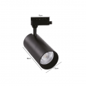 Foco proyector negro led modelo altair a riel monofasico 10w 4000k Iluminación
