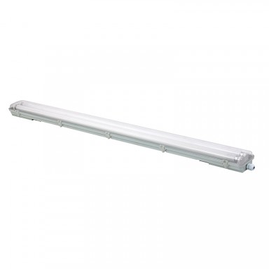 Estanco doble para tubos led 2x36w transparente ip65 de 120cm Iluminación