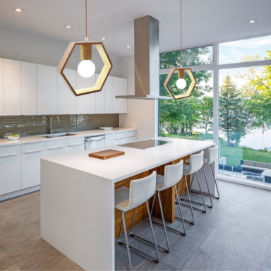 Lámpara de techo porta ampolleta e27 modelo Hexa Iluminación