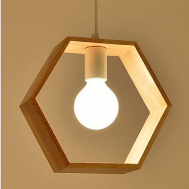 Lámpara de techo porta ampolleta e27 modelo Hexa Iluminación