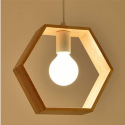Lámpara de techo porta ampolleta e27 modelo Hexa Iluminación
