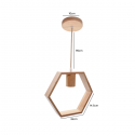 Lámpara de techo porta ampolleta e27 modelo Hexa Iluminación