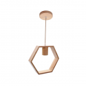 Lámpara de techo porta ampolleta e27 modelo Hexa Iluminación