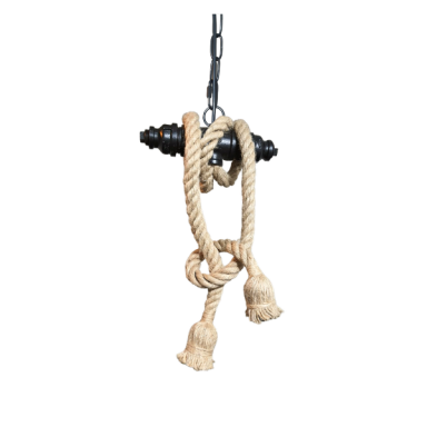 Lámpara de techo porta ampolleta 2 soquete e27 modelo Yute Sina Iluminación