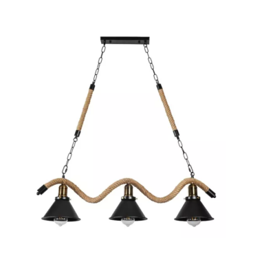 Lámpara de techo para ampolleta E27 x3 modelo Yute Vic III Iluminación