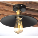 Lámpara de techo negra porta ampolleta e27 modelo verone Iluminación