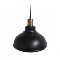 Lámpara de techo negra porta ampolleta e27 modelo pollux Iluminación
