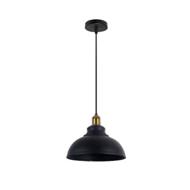 Lámpara de techo negra porta ampolleta e27 modelo pollux Iluminación