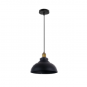 Lámpara de techo negra porta ampolleta e27 modelo pollux Iluminación