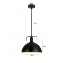 Lámpara de techo negra porta ampolleta e27 modelo antares Iluminación