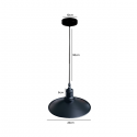 Lámpara de techo negra porta ampolleta e27 modelo sigis Iluminación