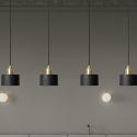 Lámpara de techo negra porta ampolleta e27 modelo morava Iluminación