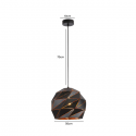 Lámpara de techo negra porta ampolleta e27 modelo Nasti Iluminación