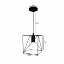 Lámpara de techo porta ampolleta e27 modelo sirius cuadrada Iluminación