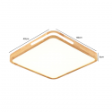 Lámpara led moderna con control cuadrado para sobreponer 36+36w 400mm madera clara 3000k-4000k-6000k modelo tannistha Ilumina...