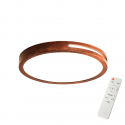 Lámpara led moderna con control redondo sobrepuesta 36+36w 400mm madera oscuro 3000k-4000k-6000k modelo urvi Iluminación