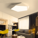 Lámpara led moderna pentagono sobrepuesta c/control 36+36w 400mm blanco 3000k-4000k-6000k modelo ukdah Konnergie Iluminación