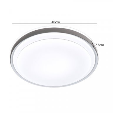 Lámpara led sobrepuesta con control 48+48w gris taurus iii 3000k-4000k-6000k Iluminación