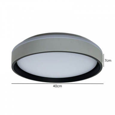 Lámpara led sobrepuesta 42+42w negra aste 3000k-4000k-6000k Iluminación