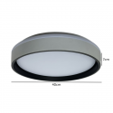 Lámpara led sobrepuesta 42+42w negra aste 3000k-4000k-6000k Iluminación