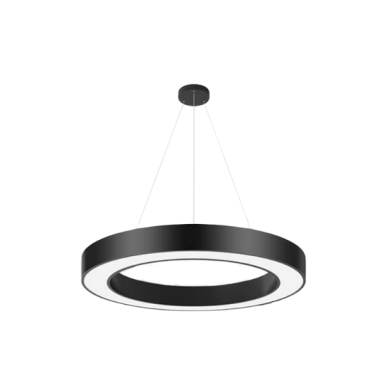Lampara led moderna colgante 36w 600mm negra 6000k modelo redonda abierta svetla Iluminación