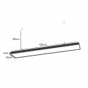Lineal negro abs 1200x100x70 48w 4000k algol Konnergie Iluminación