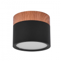 Panel decorativo sobrepuesto negro y madera 6w frio 6000k Iluminación