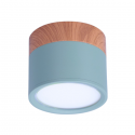 Panel decorativo sobrepuesto azul y madera 6w frio 6000k Iluminación