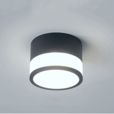 Panel decorativo sobrepuesto negro moderno 7w frio 6000k Iluminación