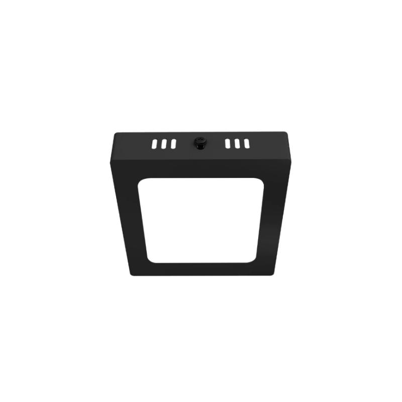 Panel sobrepuesto negro pro cuadrado 6w calido 3000k konnergie Iluminación