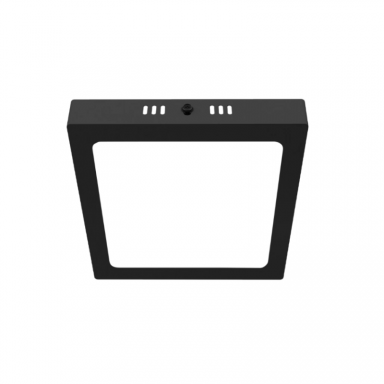 Panel sobrepuesto negro pro cuadrado 12w frio 6500K Iluminación