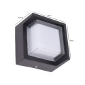 Apliqué led cuadrado 3000k ip 54 Konnergie Iluminación