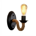 Apliqué negro cañano porta ampolleta e27 Konnergie Iluminación