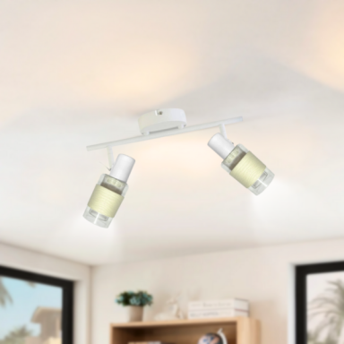 Apliqué blanco doble porta e14 led Konnergie Iluminación