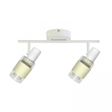 Apliqué blanco doble porta e14 led Konnergie Iluminación
