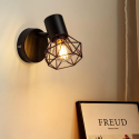 Apliqué negro simple porta e14 led, Konnergie Iluminación