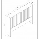 Cabecera de Cama 1.60 Detroit Blanca / Madera Muebles