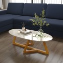 Mesa de Centro Classic Blanca / Madera Mesa plegable, Mesas