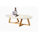Mesa de Centro Classic Blanca / Madera Mesa plegable, Mesas