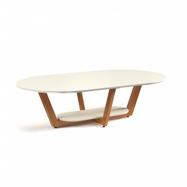 Mesa de Centro Elegance Blanca / Madera Mesas de Centro