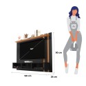 Panel TV 50" Nice Negro Racks TV