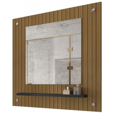 Mueble Espejo Clio Madera Preto Decoración