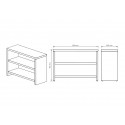 Zapatero 2 niveles Safira Blanco Muebles