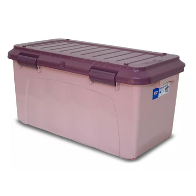 Caja Organizadora Baúl Con Ruedas Almacenamiento 90 Lt Reyplast Organizacion