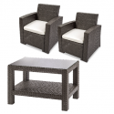 Set de balcón Tavarua 3 piezas Reyplast Terraza y Jardin